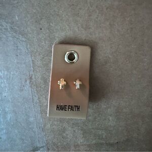 Faith Works Brand New Cross earrings